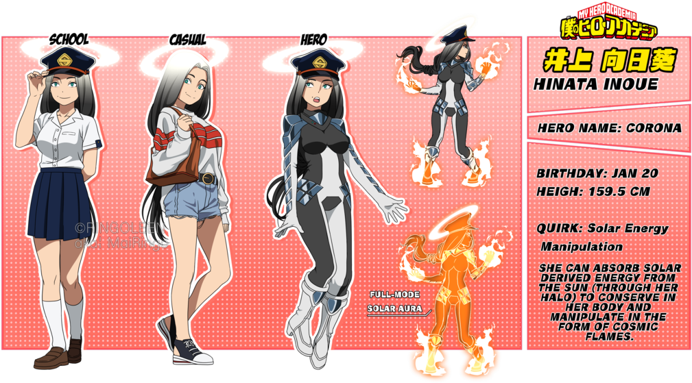 [bnha Oc] Hinata Inoue By Ringoleen - My Hero Academia (1024x580), Png Download