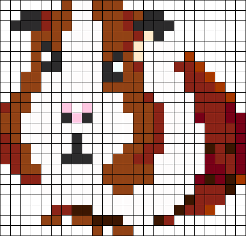 Guinea Pig Perler Bead Pattern Perler Bead Pattern - Guinea Pig Perler Bead Pattern (505x484), Png Download