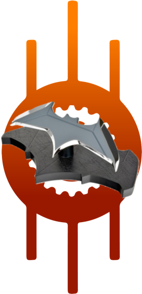 Batman Batarang (300x572), Png Download