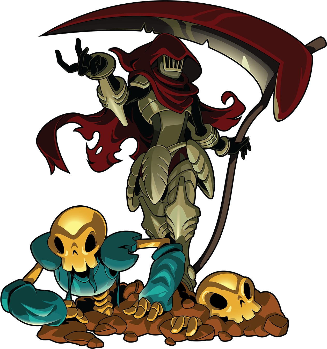 Specterknight Curioskeletalsentry - Shovel Knight Specter Of Torment (1340x1388), Png Download