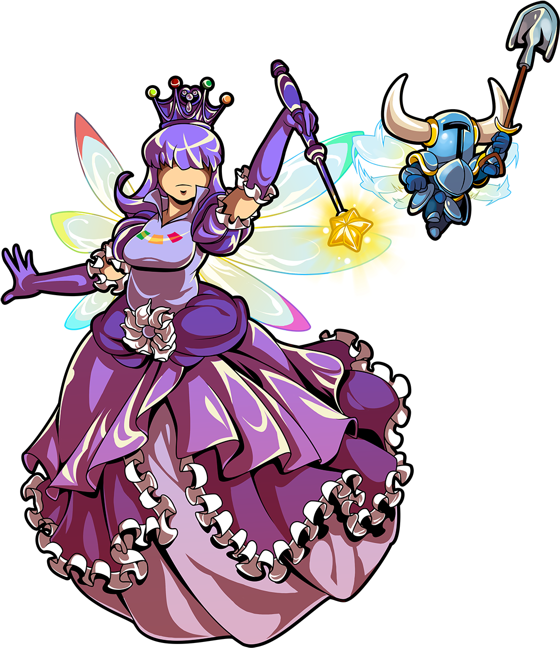 Click Here For More Details, And Some Gifs Of This - Shovel Knight Amiibo Fairy (1200x1348), Png Download