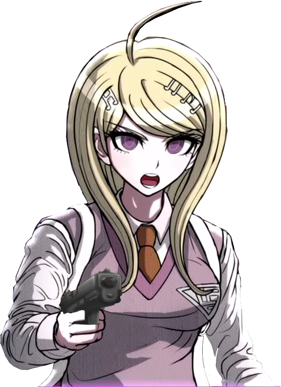 Https - //img - Fireden - - Danganronpa Characters With Guns (595x797), Png Download