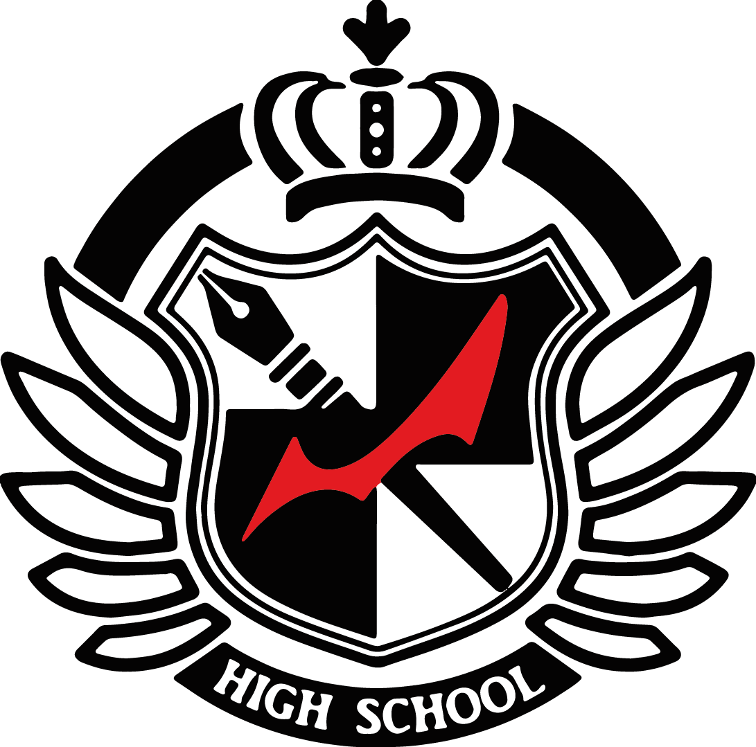 Danganronpa High School Logo (1091x1079), Png Download