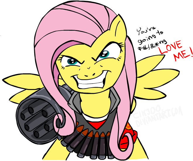 Zev, Evil Grin, Flutterrage, Fluttershy, Grin, Heavy, - Pony (800x600), Png Download