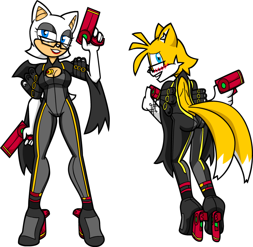 Rouge And Tails As Bayonetta - Video Game (848x828), Png Download