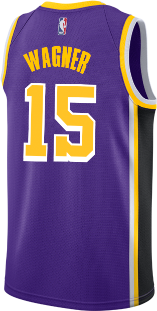 Los Angeles Lakers Moritz Wagner Statement Edition - Lebron James Purple Lakers Jersey (500x667), Png Download