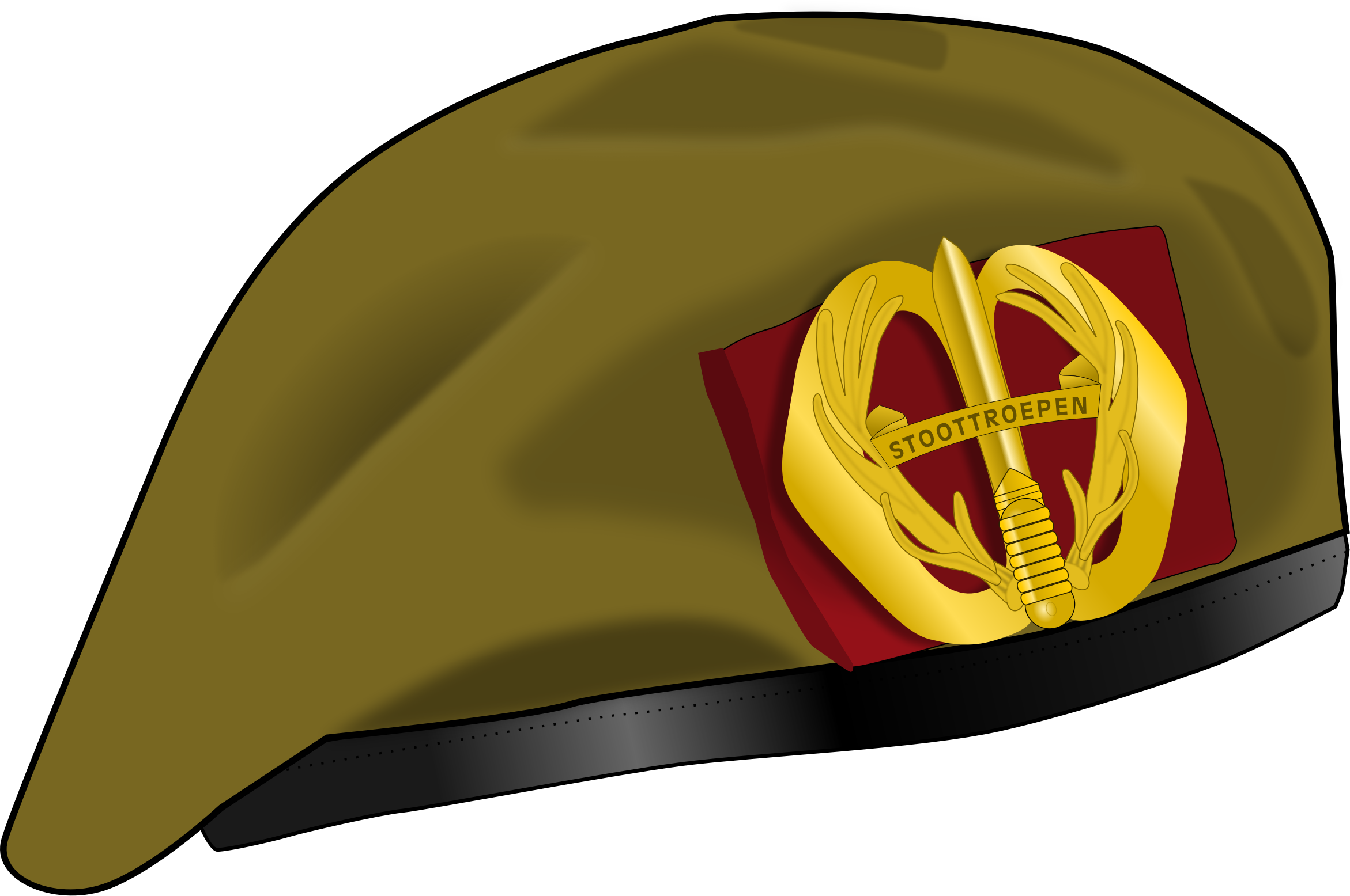 Big Image - Military Beret Clipart (2342x1556), Png Download