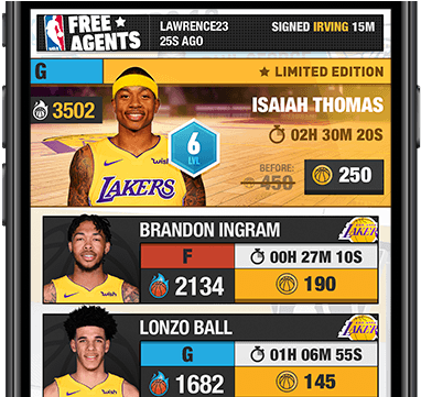 Los Angeles Lakers Basketball Team's Players - Nba (500x360), Png Download