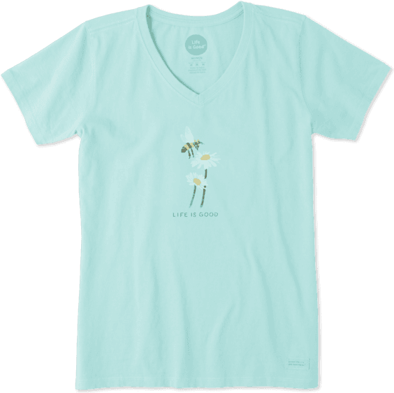 Women's Bee Flower Crusher - T-shirt (570x570), Png Download