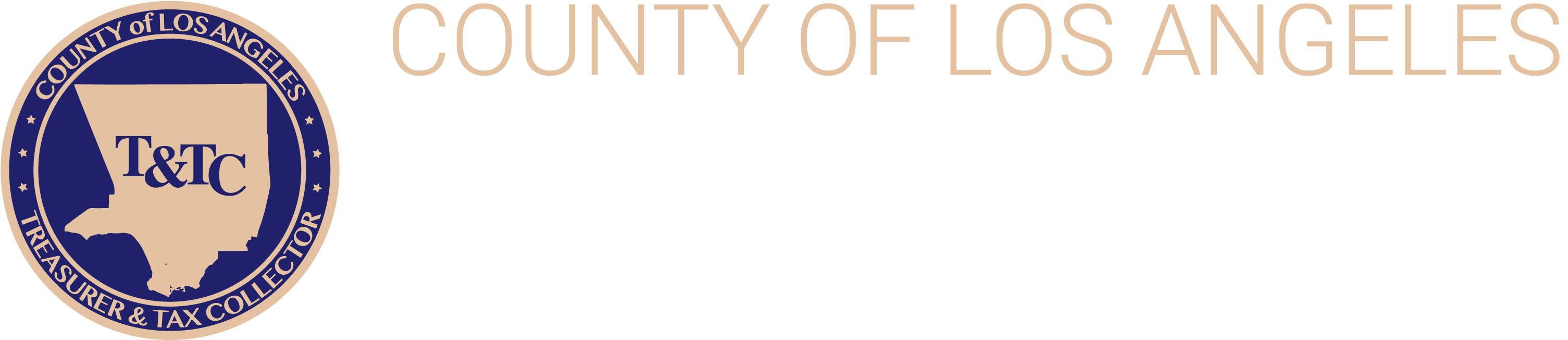 Treasurer & Tax Collector - Los Angeles County Treasurer And Tax Collector (3023x656), Png Download