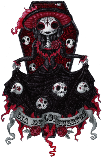 Skull And Art Image - Deviantart Calaveras Mexicanas (400x551), Png Download