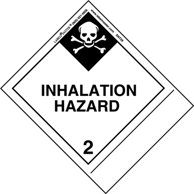 Inhalation Hazard Label, Blank, Pvc-free Film, Standard - Poison Inhalation Hazard Label (400x400), Png Download