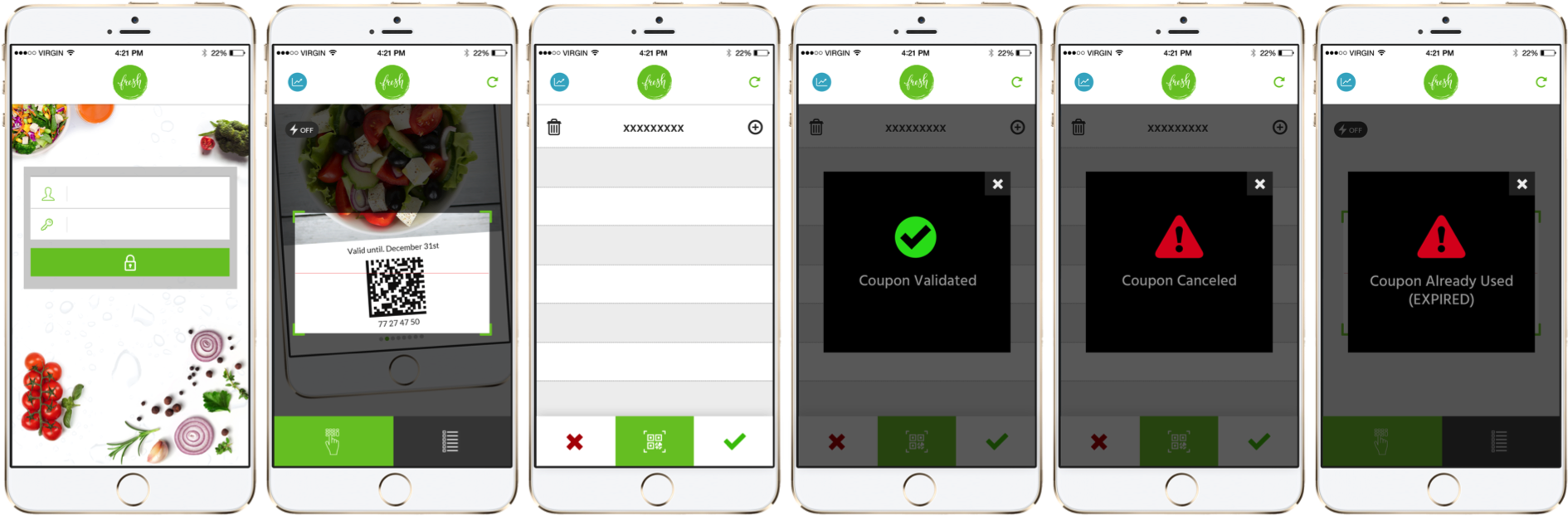Liquid Barcodes Has A Merchant App For Redeeming Coupons - Iphone (1897x840), Png Download