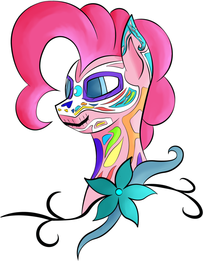 Drgnwolf, Bust, Calavera, Dia De Los Muertos, Earth - Drawing (724x1024), Png Download