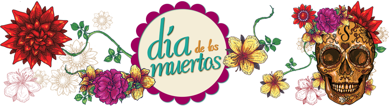 Informações, Dicas E Curiosidades Sobre A Cultura Mexicana - Festa De Los Muertos Desenho (1255x345), Png Download