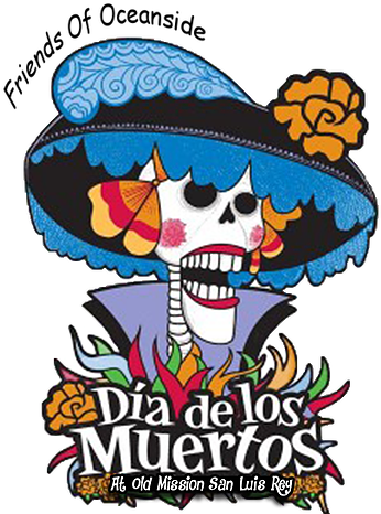 Mission San Luis Rey Once Again Hosts Their Dia De - Diaz De Los Muertos Oceanside (392x470), Png Download