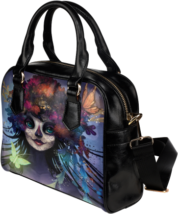 Interestprint Sugar Skull Dia De Los Muertos Women's - Pomeranian Dog Women Shoulder Handbag (500x500), Png Download