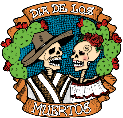 Svg Free Library Dia De Los Muertos (543x547), Png Download