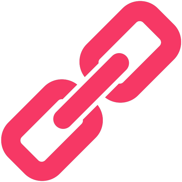 Link Icon Pink - Chain Flat Icon (600x600), Png Download