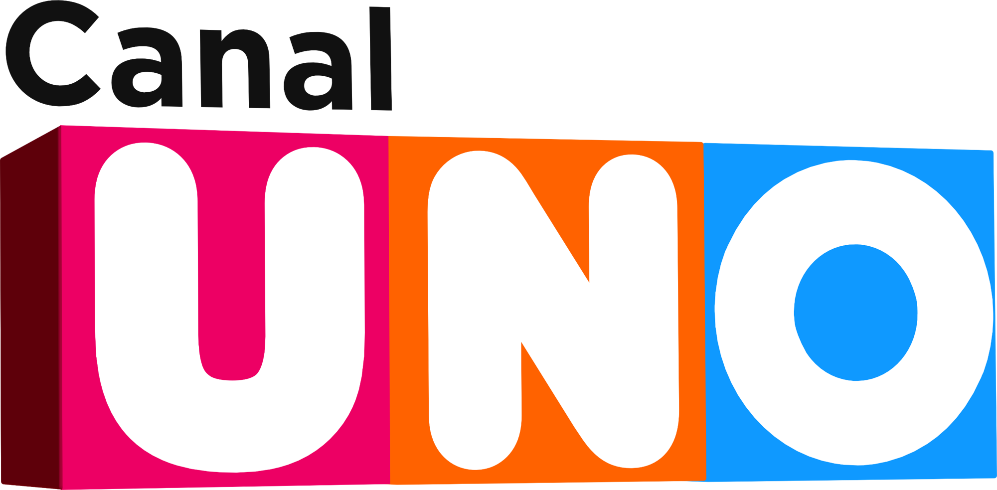Canal Uno Ecuador 2015 - Canal Uno Logo Png (2000x983), Png Download