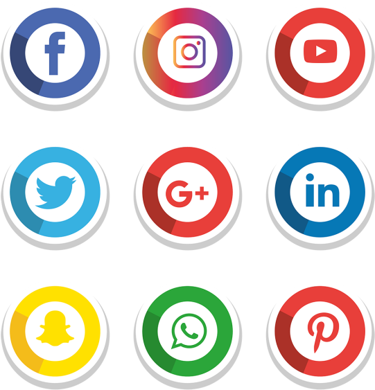 Download Social Media Icons Set - Logo Facebook Instagram Png ...