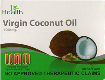 Uno Virgin Coconut Oil (500x386), Png Download