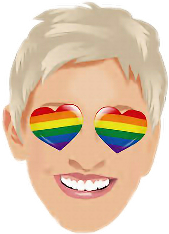 Report Abuse - Drawing Of Ellen Degeneres (592x820), Png Download
