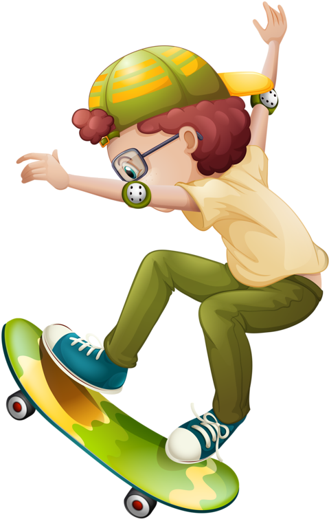 Фото, Автор Soloveika На Яндекс - Skateboarding Flashcard (543x800), Png Download
