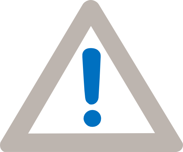 Caution Grey Blue Clip Art - Caution Png Blue (600x500), Png Download