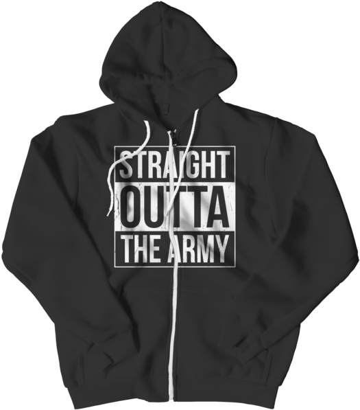 Limited Edition - Straight Outta The Army - Hoodie (600x600), Png Download