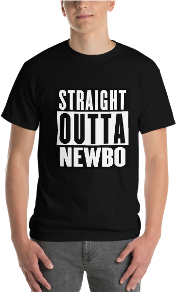 "straight Outta Newbo" Men's Black - Just Stand T Shirt (600x600), Png Download