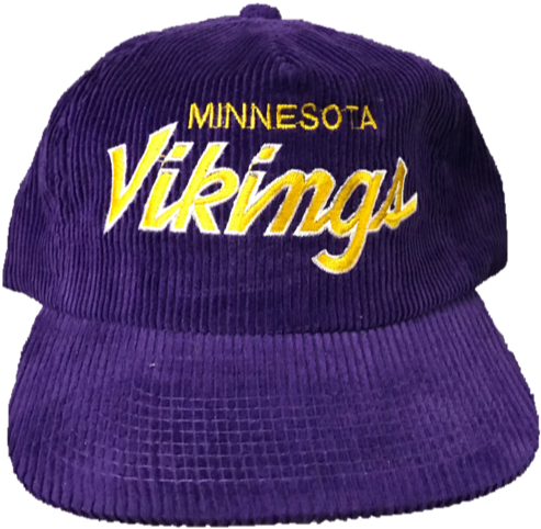 Minnesota Vikings Vintage Corduroy Zipback Hat - Hat (640x637), Png Download