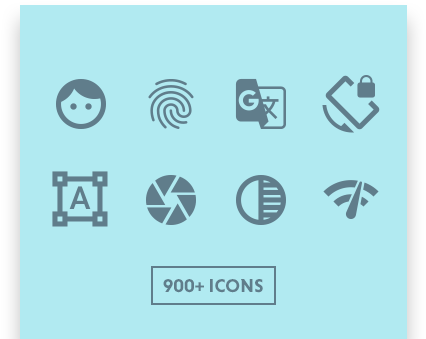 Google Material Design Icon Library - Axure Rp (500x364), Png Download