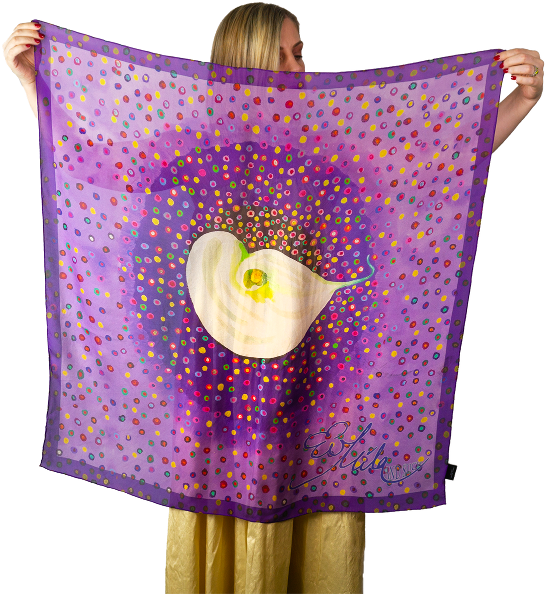 Gifts For Her Float Silk Square Scarf Bandanna Calla (1200x1290), Png Download