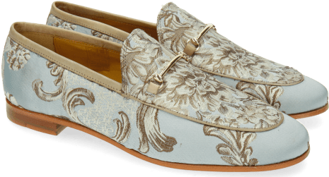 Loafers Scarlett 1 Textile Victoria Silk Trim Gold - Textile (477x477), Png Download