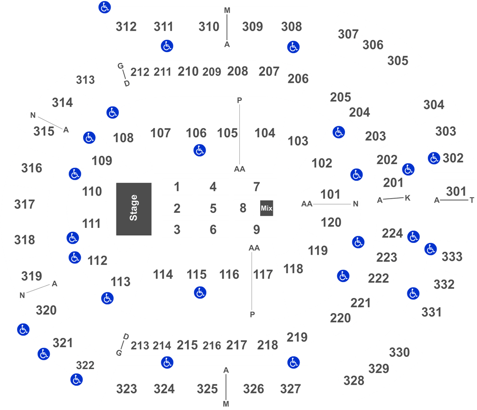 Bridgestone Arena Mapa (1050x850), Png Download