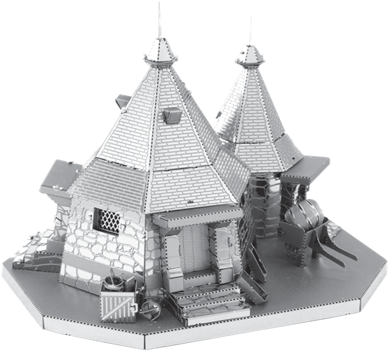 Metal Earth Harry Potter - Metal Earth Hagrid's Hut (600x519), Png Download