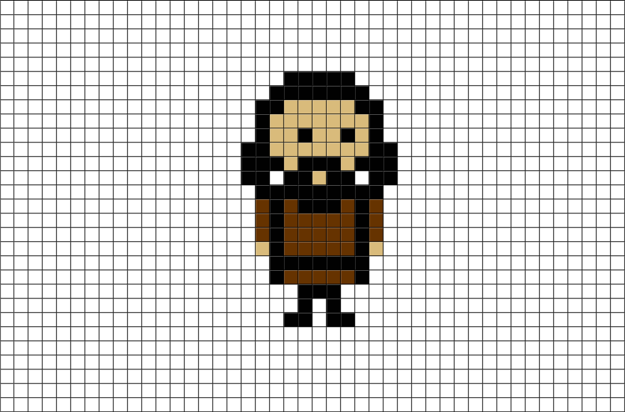 Pixel Art Harry Potter Hagrid (880x581), Png Download