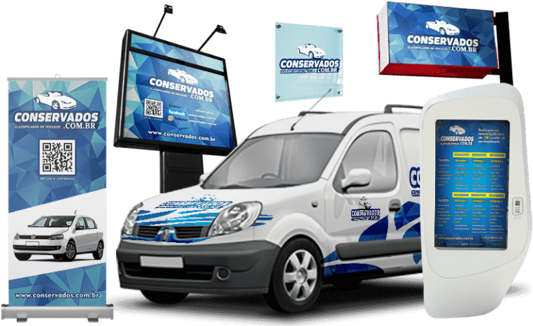 Banner Fachada Placa Plotagem Adesivo Em Goiania Min - Décoration Vehicule Avec Gabarit (768x480), Png Download