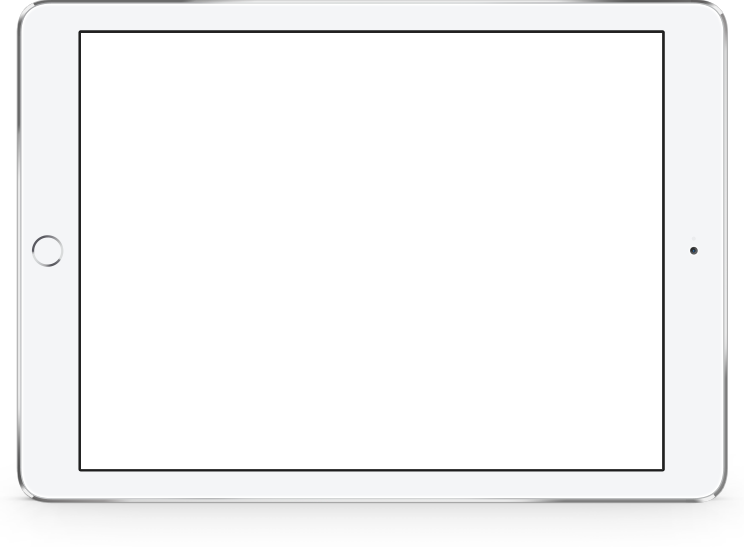 Tablet Slider With Shade - White Ipad Frame Png (744x548), Png Download