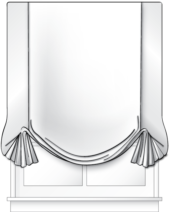 London Shade Bathroom Window Treatments, Bathroom Windows, - Roman Shade (559x699), Png Download