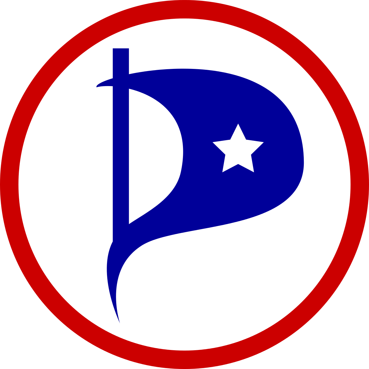 United States Pirate Party Symbol (1200x1200), Png Download
