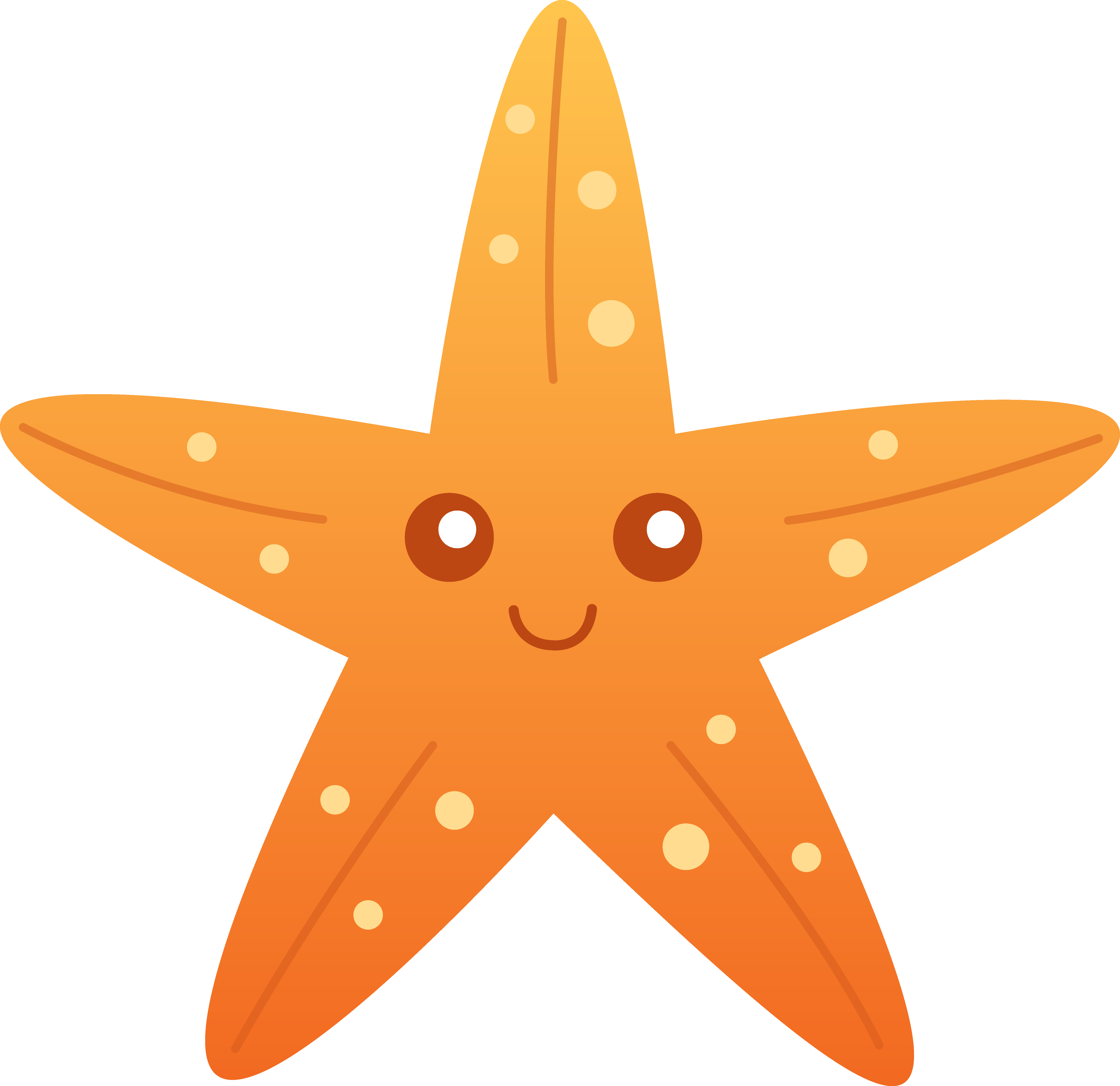 Drawing Starfish Cartoon - Starfish Clipart (5546x5381), Png Download