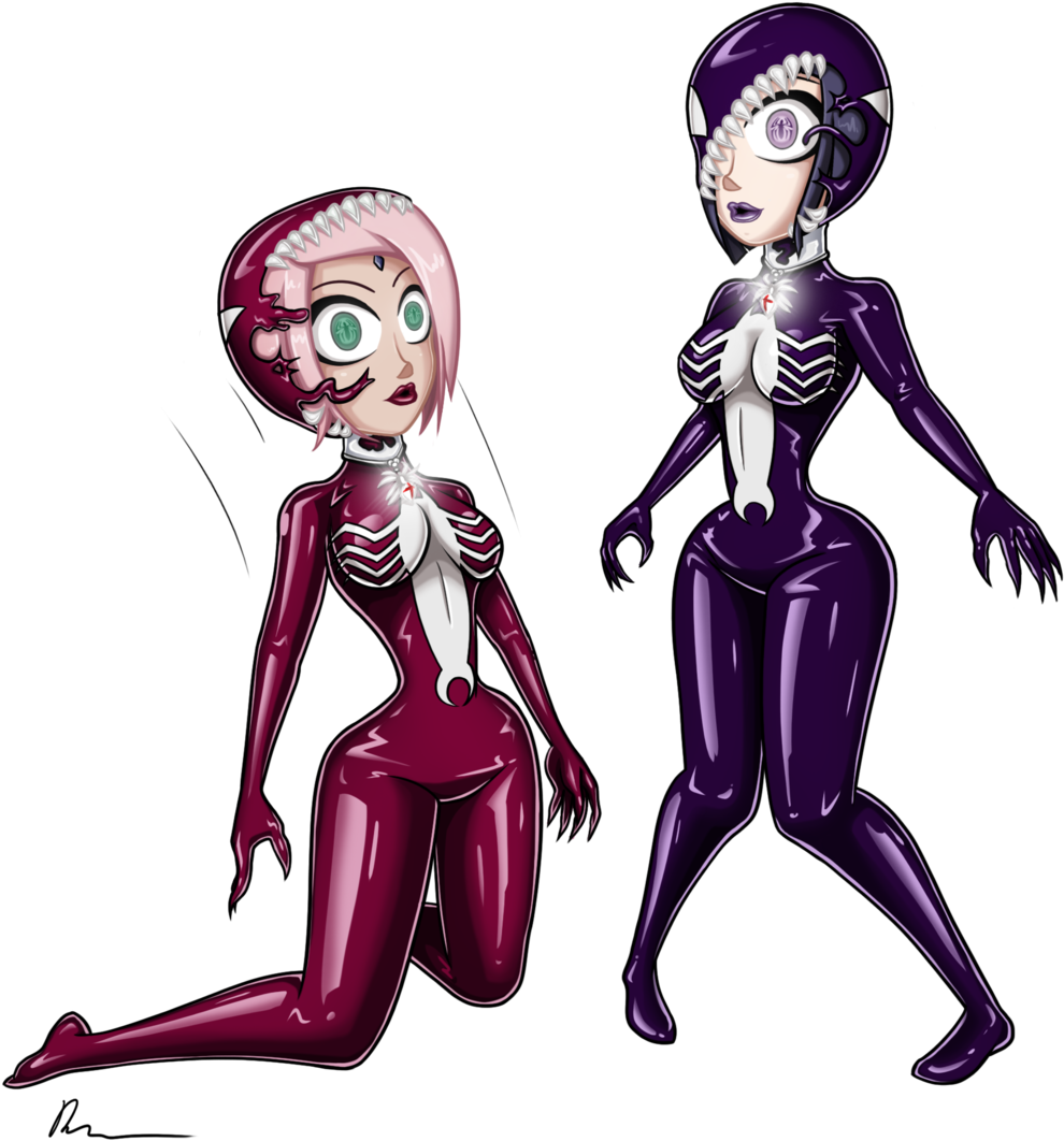 Venomhinata And Sakura - Symbiote Hinata And Sakura (1280x1183), Png Download