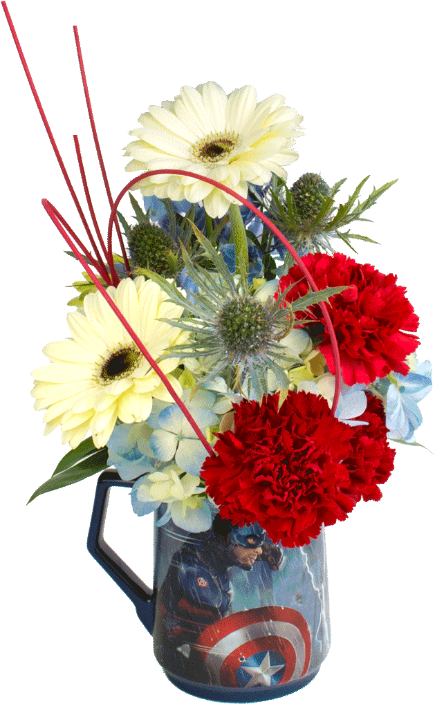 Captain America Flower Mug - America Flower (1024x1024), Png Download