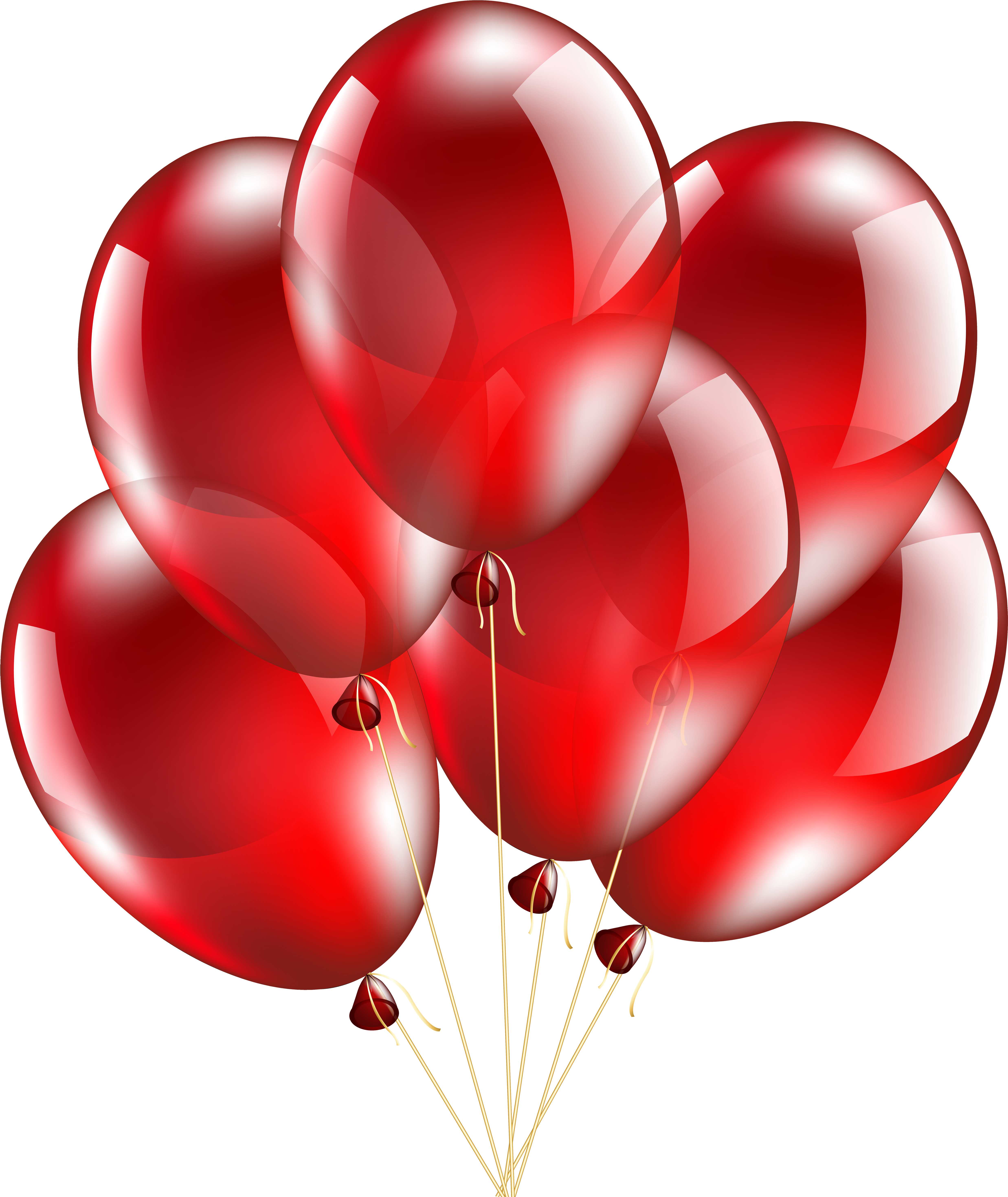 Graphic Royalty Free Library Transparent Png Clip Art - Red Balloons Transparent (5239x6000), Png Download