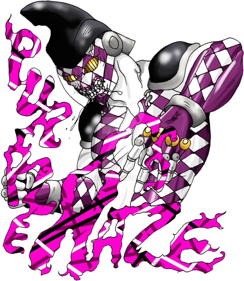 Graphic Library Library Jjba By Clytemnon On Deviantart - Purple Haze Jojo Fan Art (825x968), Png Download