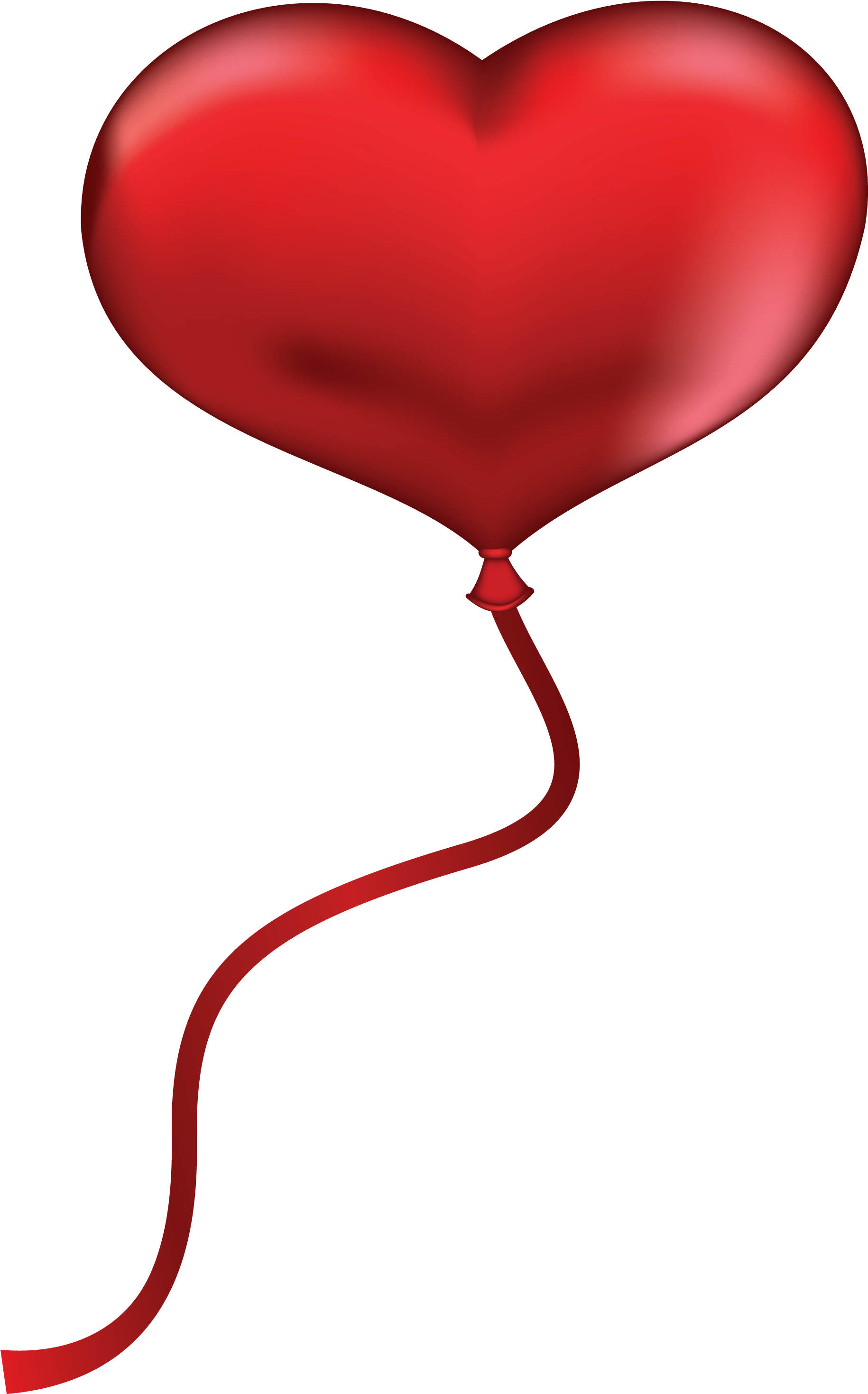 Heart Balloons Png High Quality Image - Red Heart Balloon Clipart (795x1024), Png Download