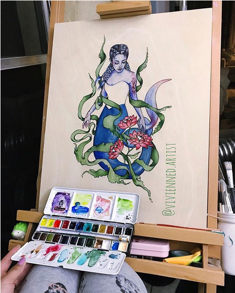 Schmincke Watercolor On Wood - House (800x594), Png Download