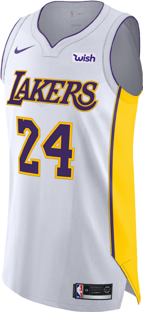 Kobe Bryant Association Authentic Jersey - Logos And Uniforms Of The Los Angeles Lakers (500x667), Png Download